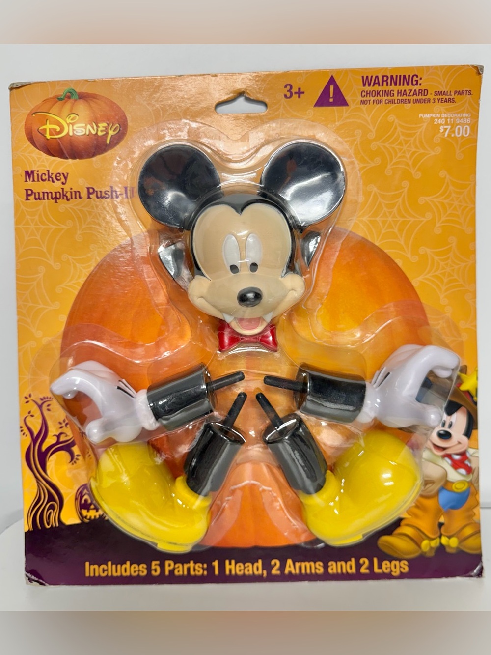 NIB Disney Pumpkin Push In, Halloween Fall